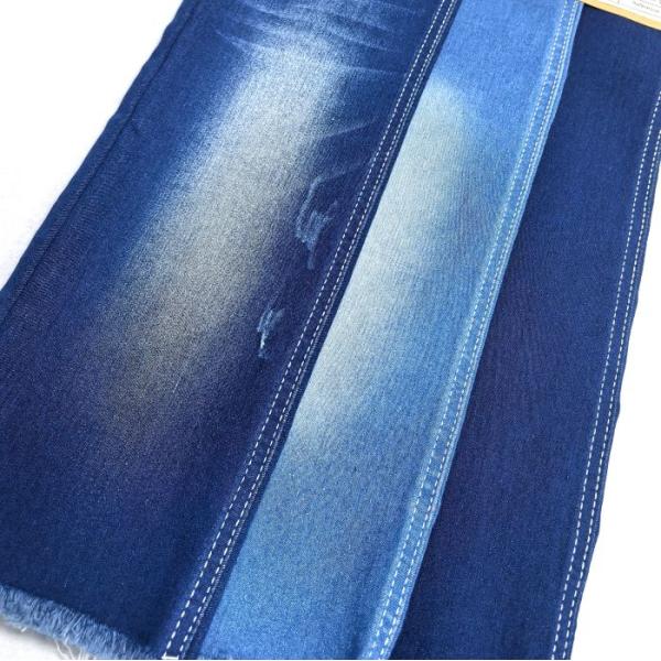 Woven High Stretch OE Yarns Satin Blue Denim Fabric 9 Oz JSD3168I For Apparel-Dress