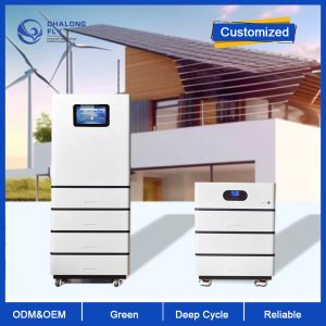 Stacked Solar Batteries Wall Mounted Energy Storage System with Output Power