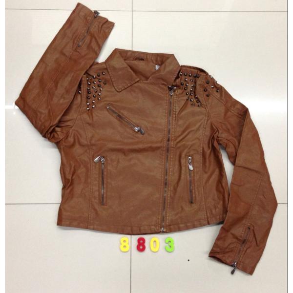 Buy 8803 Ladies fashion pu jacket stock (coats,blouzes,tops) at wholesale prices