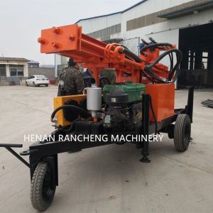 150m Depth Wheel Trailer Mounted Borehole Drilling Rig Machine