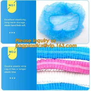 Elastic Cap covers, Medical Disposable Surgical Head Caps, Nonwoven Bouffant Mob