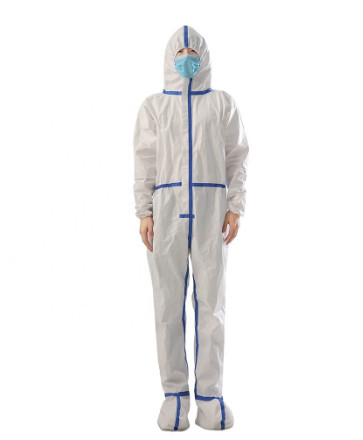 Type5/6 Disposable Protective Coveralls Uniform Non Sterile Good Air Permeabilit