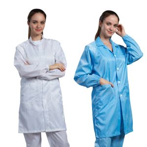 Cleanroom Dustproof Anti Static Garments ESD Workwear 5mm Grid