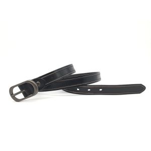 Solid Pin Buckle Female Fashion Leather Belts / Skinny Dress Belts