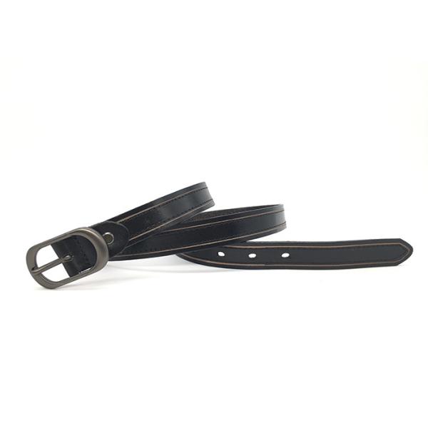Buy Solid Pin Buckle Female Fashion Leather Belts / Skinny Dress Belts at wholesale prices