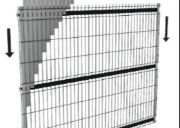 3d Design 60x60mm Curved Metal Fence For Garden