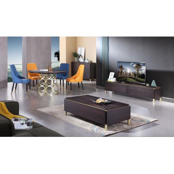 Living Room Modern Dining Table Set Furniture 8 Seaters Metal Table Set