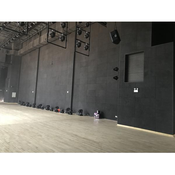 Auditorium Side Wall Black RAL Cement Wood Wool Acoustic Panels Soundproofing Board