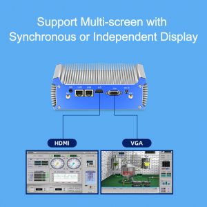 Intel Series Fanless Industrial PC With 2LAN 2COM And Support Dual Screen