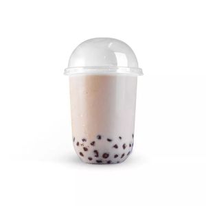 China Disposable Recycled PET RPET Cupsmall Clear Plastic Tableware For Tea Juice Fruit With Lid on sale