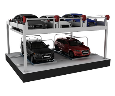 Hydraulic Steel Puzzle Type Car Parking System IC card / Manual buttons