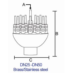 2020 New 1.5"Hot Sale Brass Chrome Ajustable 3 Layers Flower Blossom Fountain