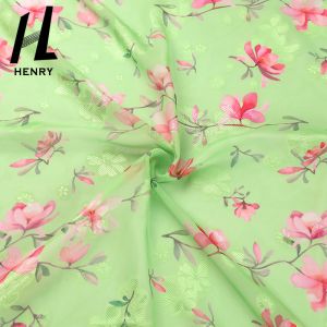 Woven Chiffon Soft Tulle Fabric 100% Polyester Digital Printing
