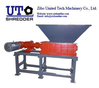 Double Shaft Shredder double shear crusher - high capactiy in tire, plstic, wood, metal, e-waste, bottle, shredding