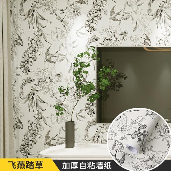 Self Adhesive Waterproof 3D Natural Flower Wallpaper for Easy Installation on Any Smooth and Clean Surfaces