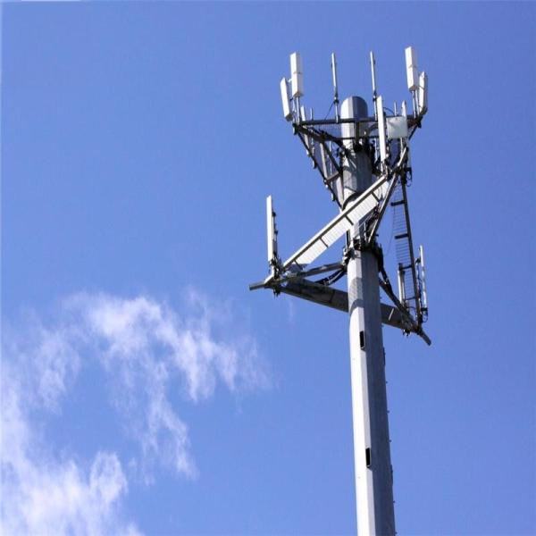 30m 35m 40m Galvanized 4g /5g Cell Sites Monopole Cell Phone Tower Signal