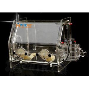 Portable Acrylic Glove Box With Anaerobic Anhydrous , Inert Atmosphere Glove Box