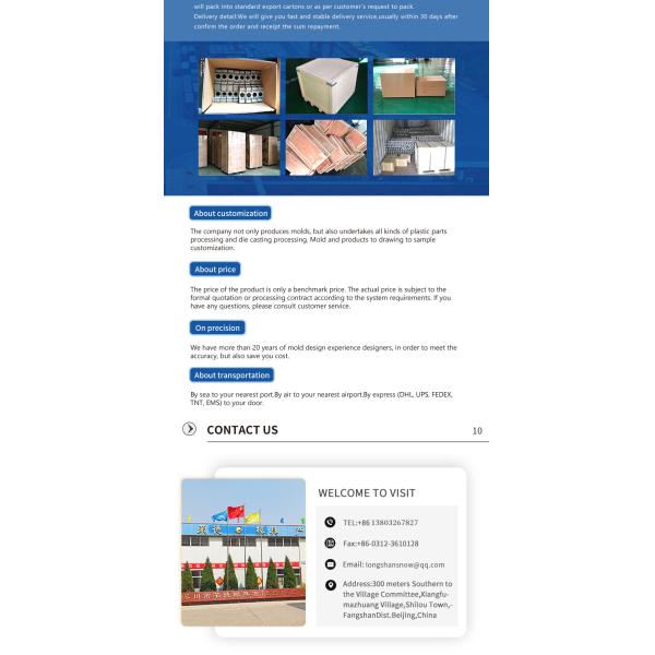 Plastic Injection Mould For Customized Shapes ABS Plastic Parts Manufacturing Process