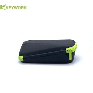 Irregular cuboid Sports Sunglasses Case Waterproof PU Leather Metal Zipper