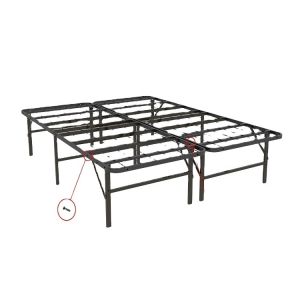 Coastal Design Style King Size Folding Bed Frame Strong and Deluxe for