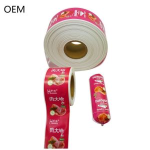 OEM Flexography Printing Custom Logo Sausage Packaging Plastic Casings Safe