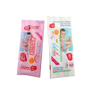 Gravure Printing Plastic Stand Up Packaging Bags For Towelettes Packing
