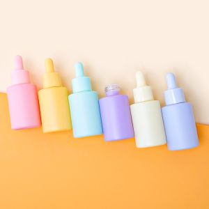 Skincare Cosmetic Essential Oil Dropper Glass Bottle Custom Color