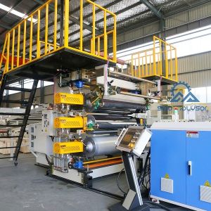 2440mm Length PVC Artificial Marble Sheet Machine extrusion line With ABB