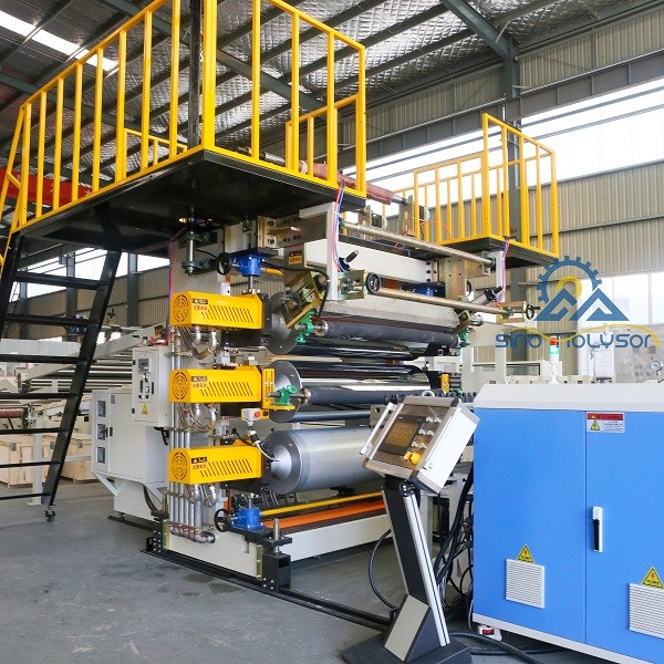 2440mm Length PVC Artificial Marble Sheet Machine extrusion line With ABB
