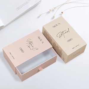 Exquisite Cologne Perfumes Pull Out Drawing Paper Box with Customizable Logo Design
