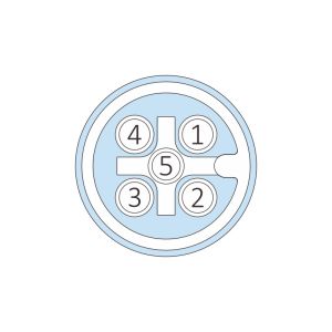 A Code Male Female In One Through Wall Type M12 Panel Connector 5 Pin