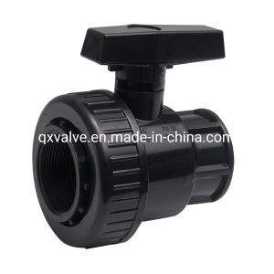 Quality Sample Plastic Drawing Blue Handle True Double Union Ball Valve for Normal Temperature for sale