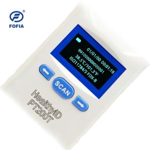 Quality 134.2khz Temperature Microchip Reader FDX-B Scanner 1000 ID for sale