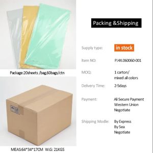 Flower Packaging Solution Waterproof Paper Sheet with Solid Plastic Cellophane