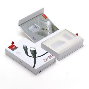 Customized Data Cable Packaging Box Headphone Packaging Box Folding Recycled