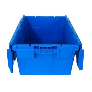 Customized Logo Plastic Turnover Box for Vegetable and Fruit Attached Lid Moving