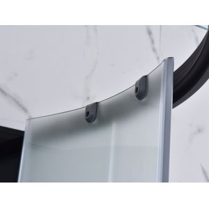 900x900x2150mm Quadrant Shower Enclosure Black 5mm