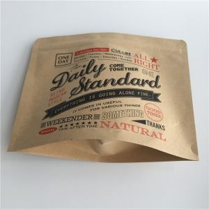 Aluminum Foil Brown Kraft Paper Stand Up Pouch Dried Food