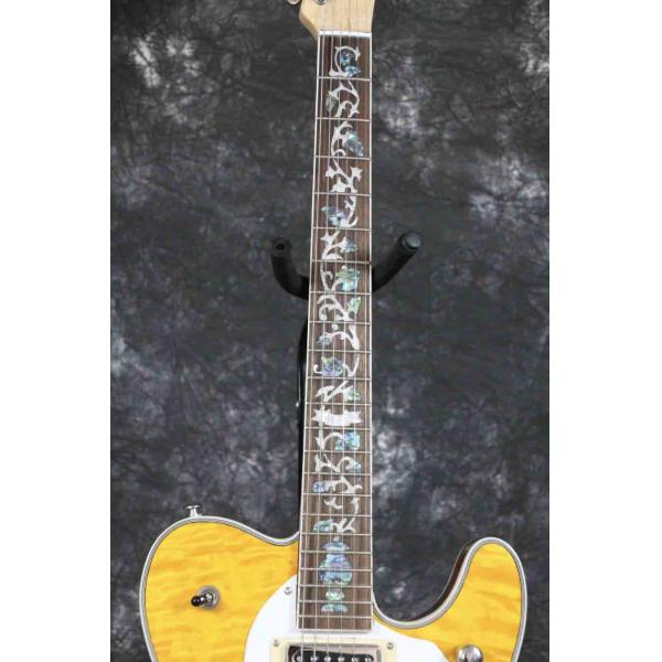 2019 Grand Special F Hole TL Electric Guitar Quilted Maple Abalone Inlay Bigsby Shipping Cost