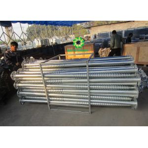 Galvanized Steel Solar Ground Screws Convenient Remove Significant Cost