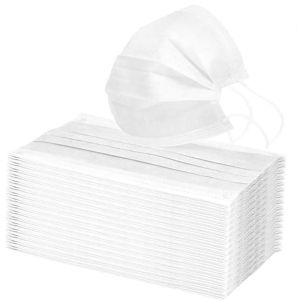 BFE99 Standard Disposable Face Mask 3 Ply With Earloop 17.5 * 9.5cm White Color
