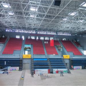 S235JR Prefabricated Steel Structure Sports Hall 150mm Roof Lightweight
