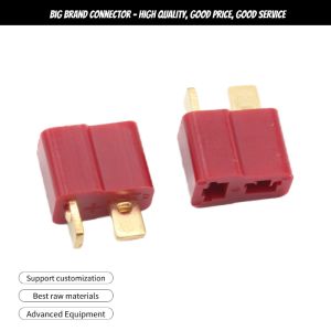 Red T Deans Connector Male Female Connector T Plug For RC Lithium Polymer