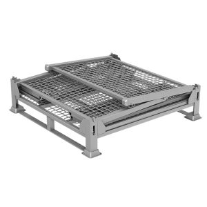 Collapsible Stillage Wire Mesh Pallet Cage Container 1T For Warehouse