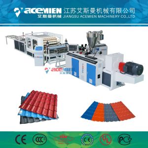 PVC ASA Roofing Tile Making Machine Plastic Glazed Bamboo Shape 25*5*3.5m