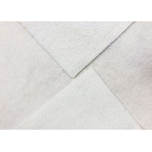 320GSM Woollike Sherpa Fleece Material For Clothing White 100 Percent Polyester
