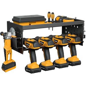 Charging Station Heavy Duty Wall Mount Cordless Drill Storage Rack Drill Bit