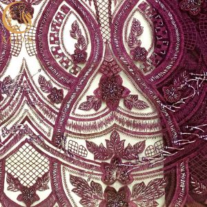 Dropshipping Handmade 3D Embroidery Lace Fabric for Wedding Dress