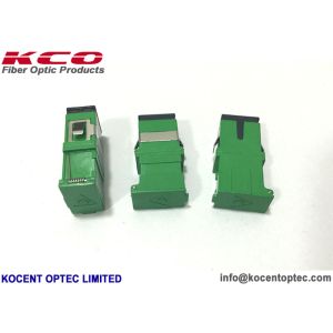 Auto Shut SCA Fiber Optic Adapter Plastic 4 Cores SC APC Green Color 1 Chanel