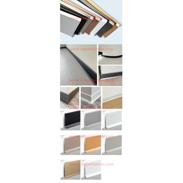 Waterproof White Wall Skirting Board Profiles 100mm High Baseboard Trim Profiles
